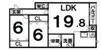 シャンテ930Ⅰ（東棟）の間取り画像