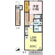 メルベーユ広Ⅱの間取り画像