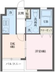 ウインベルデュエット恵比寿4の間取り画像