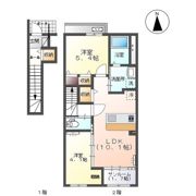 高岡市蓮花寺新築アパートの間取り画像