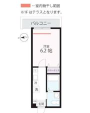 ハーミットクラブハウス横浜桜木町南の間取り画像