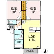 グリーンヒルズ ウエスト B棟の間取り画像