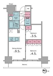 クレヴィア錦糸町ガーデンコーストの間取り画像