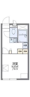 レオパレスWill 竹原の間取り画像