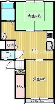 ハイツ福江の間取り画像