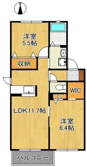 シャーメゾン吉田B棟の間取り画像