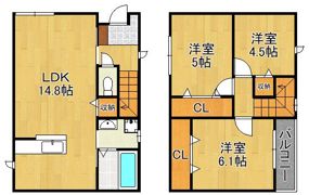 サンラプロシエル大田町B棟の間取り画像