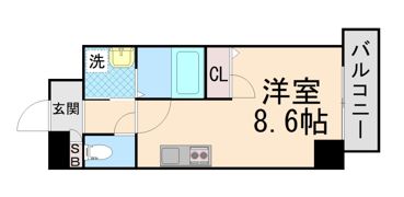 ONLYONE灘南通の間取り画像
