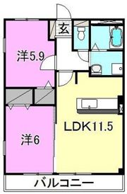 フォブール来住2の間取り画像