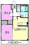 フォブール来住2の間取り画像