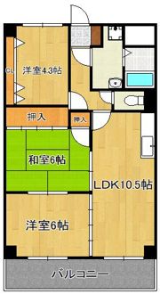スカール上上津役の間取り画像