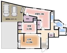 南清和園町戸建1階の間取り画像