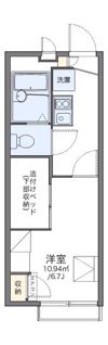 レオパレスbloomⅡの間取り画像