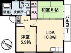 フレグランス草津東の間取り画像