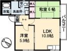 フレグランス草津東の間取り画像