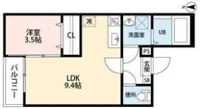 ハピネス八反(ハピネスハッタン)の間取り画像
