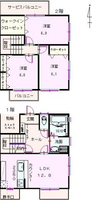 メゾンベルソー Bの間取り画像