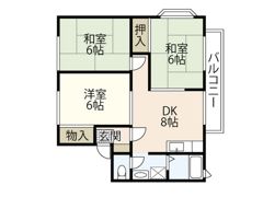 パークヒル井口B棟の間取り画像