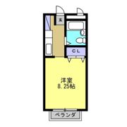 ウエストタウンシングルの間取り画像