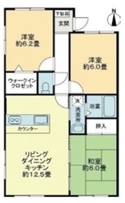 フォブールリブBの間取り画像
