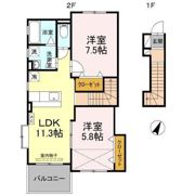 ハイツ曙Ⅲの間取り画像