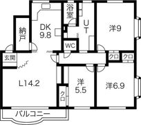 八雲マンションF棟の間取り画像