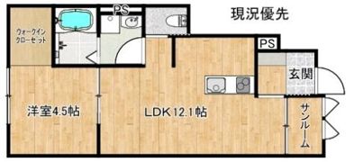 ガーデンヒル出西Bの間取り画像