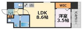 ミラージュパレス難波幸町の間取り画像