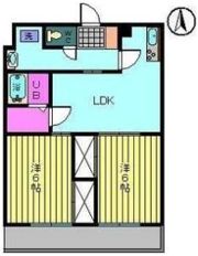 スカイハイツ居相の間取り画像
