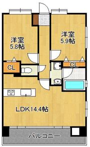 ニューガイア四季彩の丘A棟の間取り画像