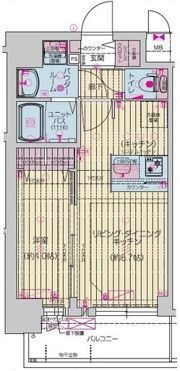 プレリス北巽駅前ラバルスの間取り画像