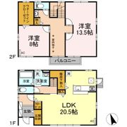 新田金井町戸建の間取り画像