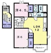 ハ－ヴェストFーBの間取り画像