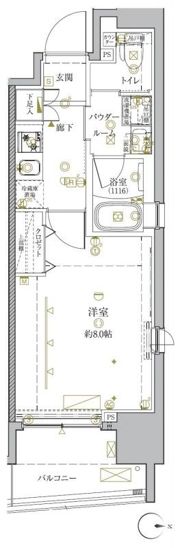 クレイシア秋葉原ラグゼスウィートの間取り画像