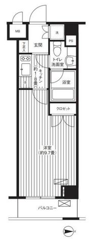 グランハイツ東新宿の間取り画像