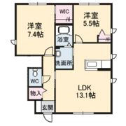 ハピネス十日市の間取り画像