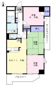 パウロニアビューコートの間取り画像