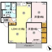 ヴィラ西福原D棟の間取り画像