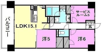 レーベン松山一番町 THE TOWERの間取り画像