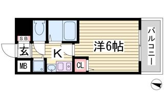 エステムコート神戸県庁前Ⅱの間取り画像