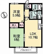 パークヒル津田 B棟の間取り画像