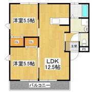 朝日ヴィラ乙戸Aの間取り画像