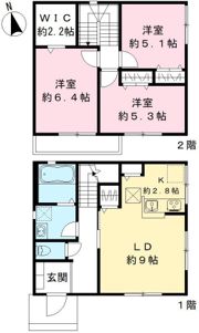 南区広ヶ谷戸戸建の間取り画像