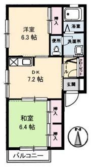 オリエントたになかの間取り画像