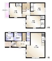 フジパレス戸建賃貸西小路Ⅱの間取り画像