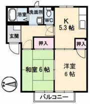 フレグランス三上 B棟の間取り画像