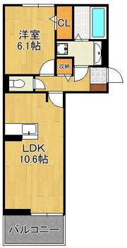 Polonia Wakamatsu B棟の間取り画像