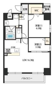 ベルンガーデン上本町の間取り画像