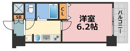 プレサンス心斎橋ザ・スタイルの間取り画像