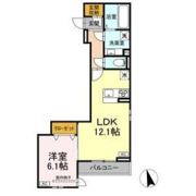 D-ROOM六十人町Bの間取り画像